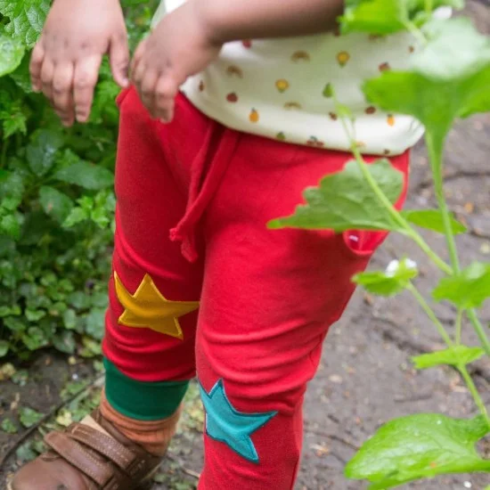 Green and sales red joggers